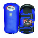 Twins Special Thai Kick Pads Curved Leather KPL-10 BLUE/BLACK Twins Special - 1