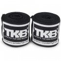 Top King 4m Elastic Cotton Hand Wraps Black Top King Boxing - 1